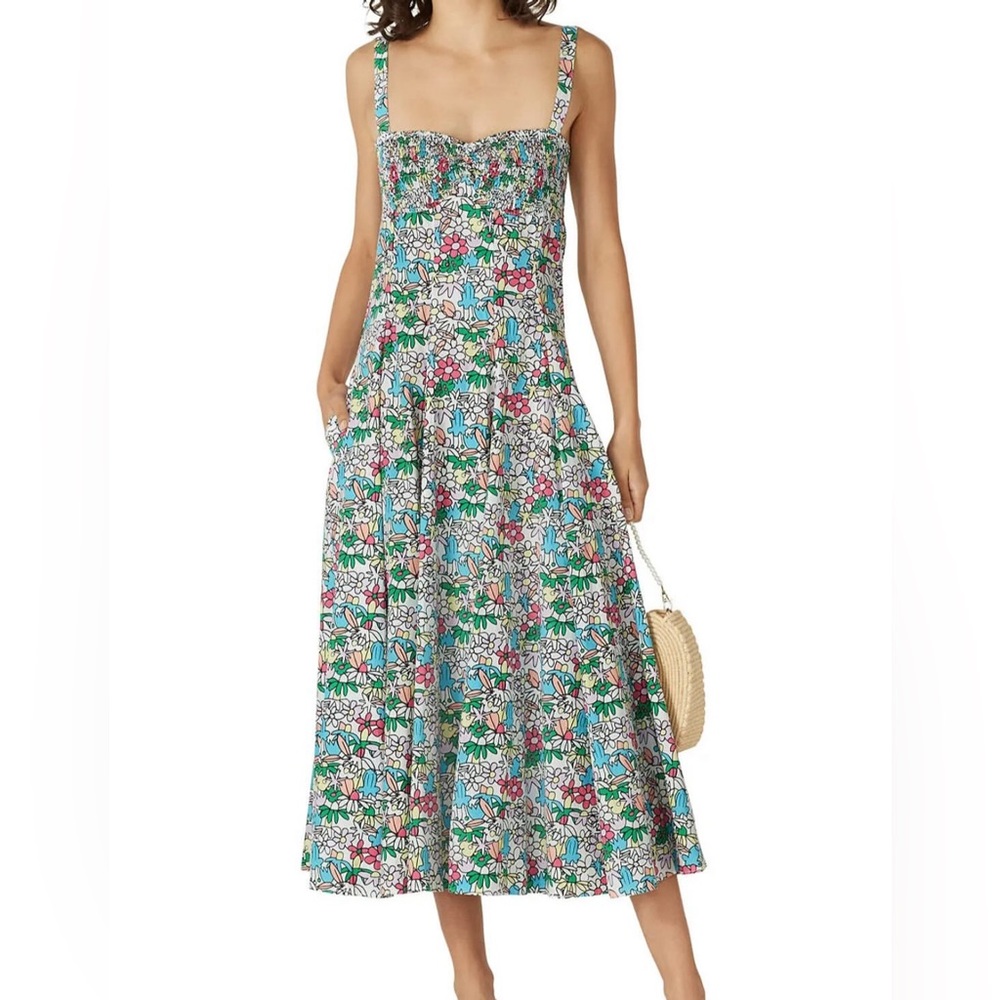 Vibrant Floral Midi Dress